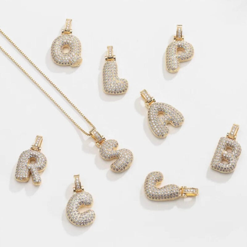 Hailey Bubble Initial Necklace